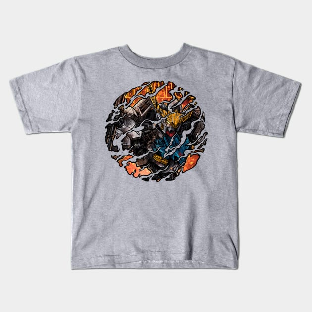 Barbatos Smoke Kids T-Shirt by kimikodesign